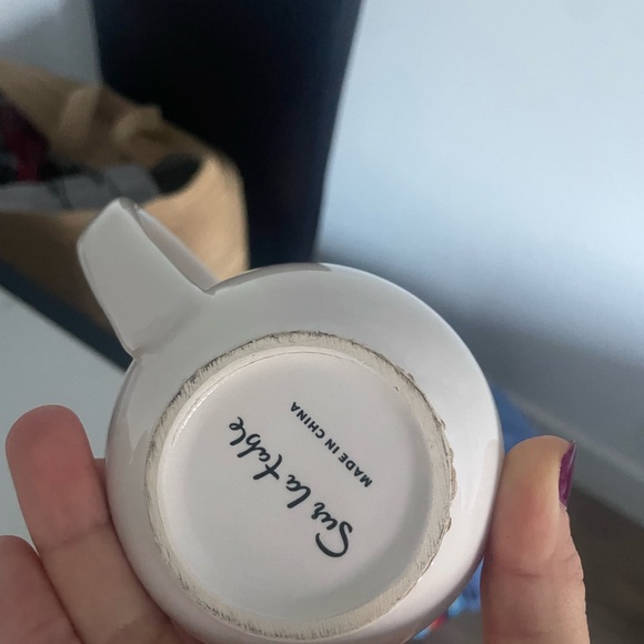 Sur La Table Ceramic Plate with Lemon and Blue Leaf Design - Picture 6 of 7